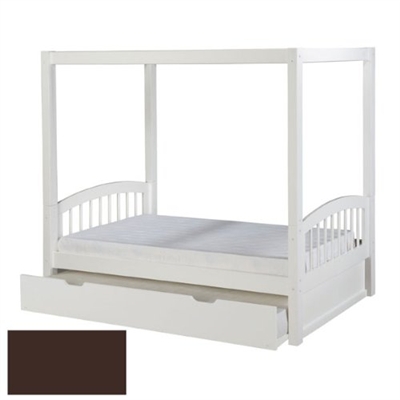 Canopy Bed Trundle Arch Spindle Headboard Black